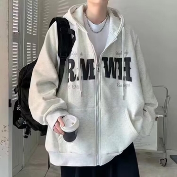 Muški hoodie s kapuljom, Slim fit, 96% poliester, prednji zip, džepovi s patchom