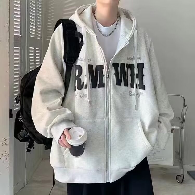 Muški hoodie s kapuljom, Slim fit, 96% poliester, prednji zip, džepovi s patchom