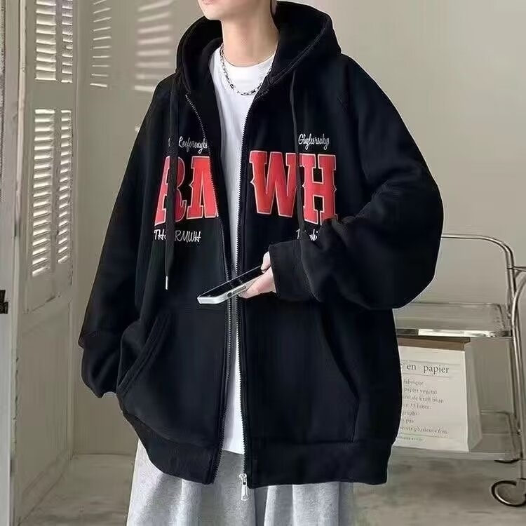 Muški hoodie s kapuljom, Slim fit, 96% poliester, prednji zip, džepovi s patchom