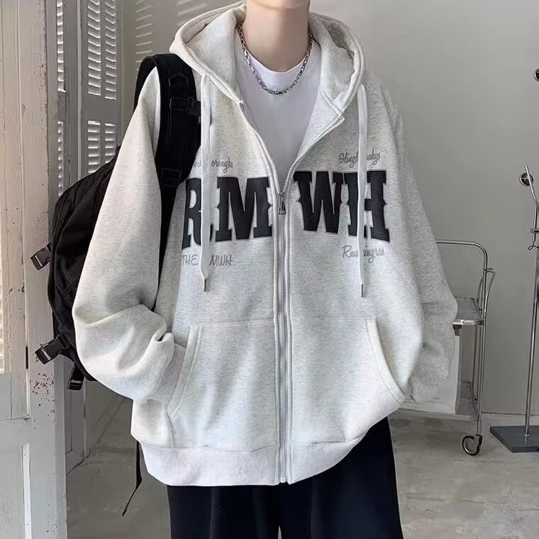 Muški hoodie s kapuljom, Slim fit, 96% poliester, prednji zip, džepovi s patchom