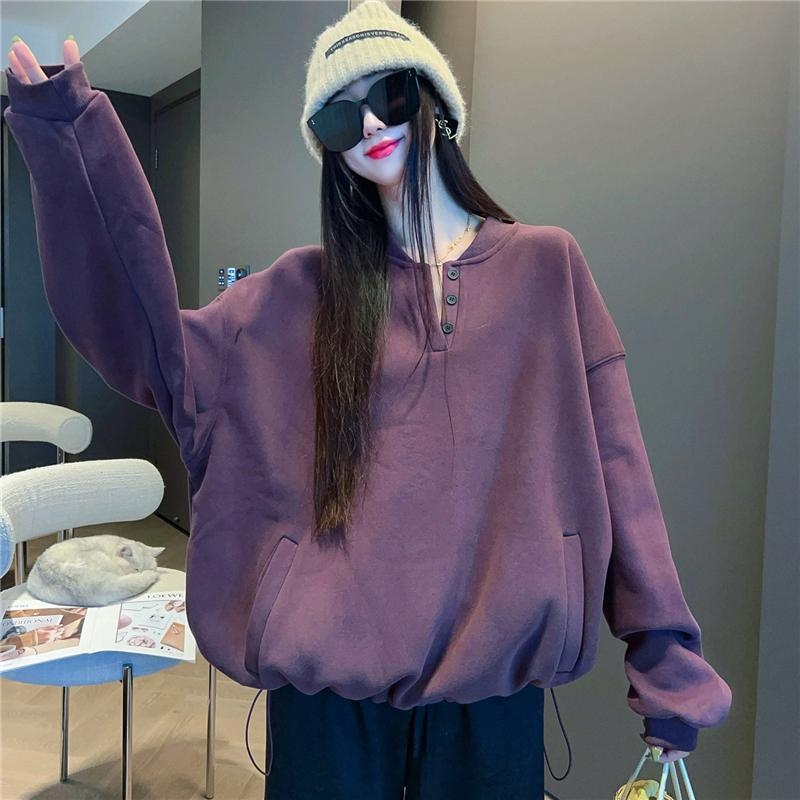 Ženski chenille hoodie džemper sa spandeksom, kapuljom, rukavi u stilu princeze, okrugli izrez, za jesen i zimu