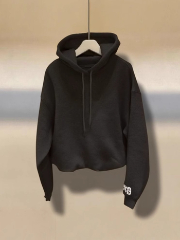 Ανδρικό βαμβακερό φούτερ με κουκούλα – Κορεάτικου στυλ, ευρύχωρη γραμμή, πουλόβερ, 96%+ βαμβάκι, 300 g/m²