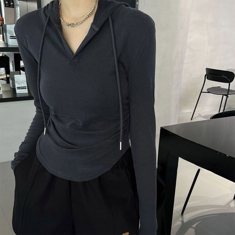 Kapucnja chenille dukserica s vezicom, dugi rukavi, srednja duljina, tkanina chenille s Spandex <30%, proljeće 2025