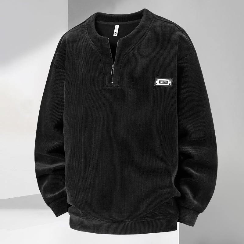 Plus veličine fleece džemper za muškarce — debeli, oversize kroj, dugi rukav, zima (poliesterski 91–95%, dvostrani austrijski fleece)