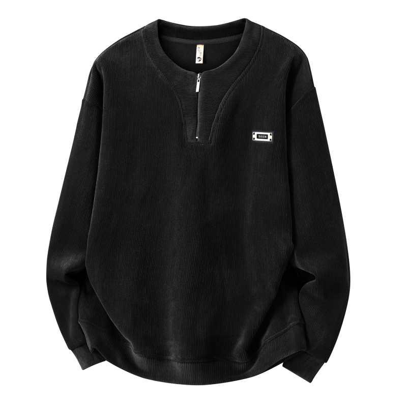 Plus veličine fleece džemper za muškarce — debeli, oversize kroj, dugi rukav, zima (poliesterski 91–95%, dvostrani austrijski fleece)