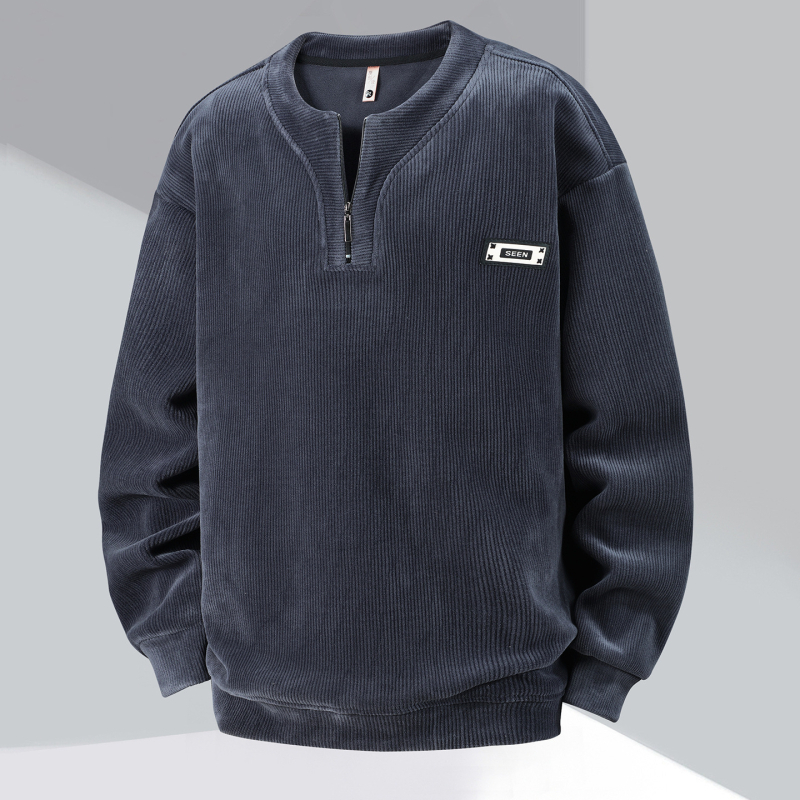 Plus veličine fleece džemper za muškarce — debeli, oversize kroj, dugi rukav, zima (poliesterski 91–95%, dvostrani austrijski fleece)