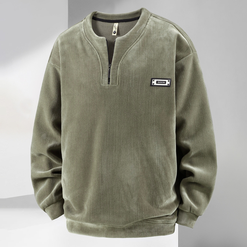 Plus veličine fleece džemper za muškarce — debeli, oversize kroj, dugi rukav, zima (poliesterski 91–95%, dvostrani austrijski fleece)
