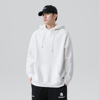 Muški hoodie s fleeceom, kapuljom, slobodan kroj, dugi rukavi, 90% pamuk