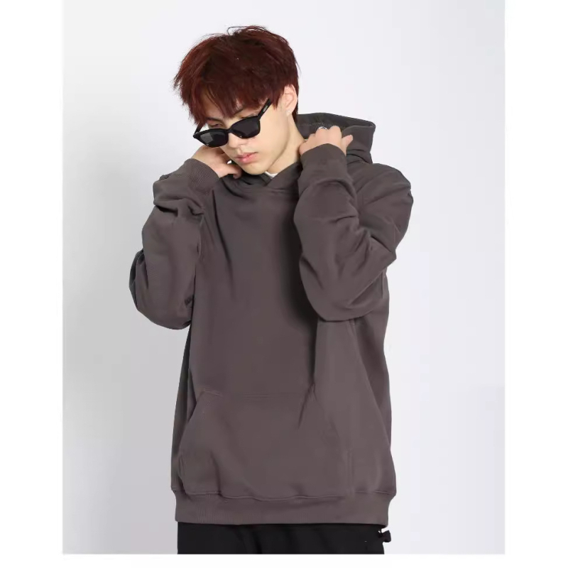 Muški hoodie s fleeceom, kapuljom, slobodan kroj, dugi rukavi, 90% pamuk