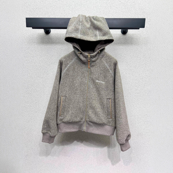 Kapuljača Sherpa duksa džemper s izvezenim slovima, normalnog kroja