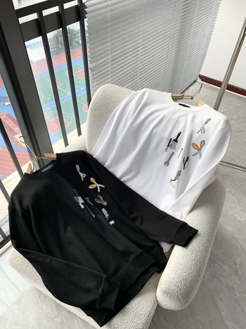 Ανδρικό φούτερ χωρίς κουκούλα – πουλόβερ σε στυλ Χονγκ Κονγκ, χαλαρή γραμμή, μακριά μανίκια, 100% βαμβάκι