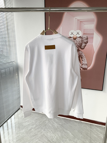 Ανδρικό φούτερ χωρίς κουκούλα – πουλόβερ σε στυλ Χονγκ Κονγκ, χαλαρή γραμμή, μακριά μανίκια, 100% βαμβάκι