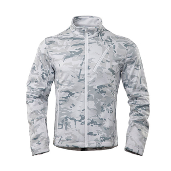 Kamuflažni fleece kardigan jakna – unisex, odvojiva, baršunasta podstava, poliester tkanina, zima/jesen