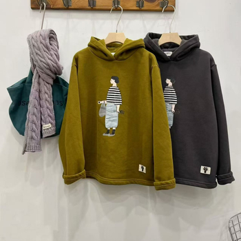 Γυναικείος φούτερ με κουκούλα και στρογγυλή λαιμόκοψη, χαλαρή εφαρμογή, βαμβάκι 70–80%, μακριά μανίκια, χειμώνας 2025