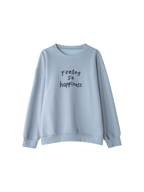 Φούτερ με κουκούλα και εκτύπωση κορεατικών γραμμάτων, χαλαρή γραμμή, γυναικείο χειμερινό μακρυμάνικο τοπ, 95% βαμβάκι