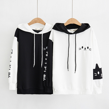 Yijing Ženski hoodie pulover – print uzorak, dugi rukavi, poliester-pamučna mješavina