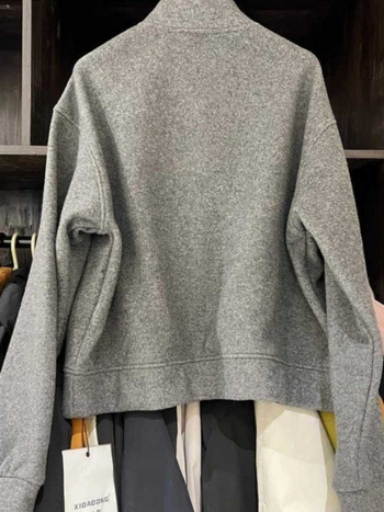 Ženski džemper s flis podstavkom, polu-zip i stojeći ovratnik, udoban kroj, poliester