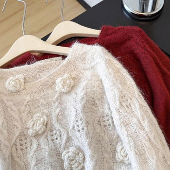 Ženski džemper s mašnicom, okrugli izrez, dugi rukavi, Ice Silk tkanina, duljina 50–65 cm