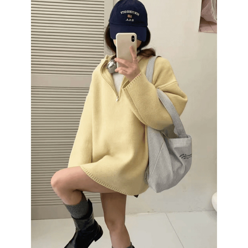 Džemper s kapuljom, ležernog kroja, 3D uzorak, Ice Silk 95% + Spandex 70-80%, pleteni materijal, rukavi princeze