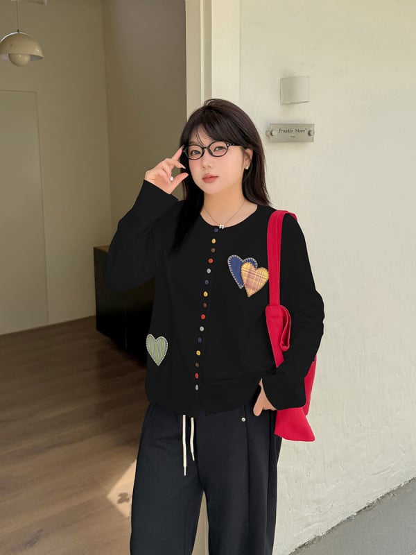 Ženski pleteni kardigan s okruglim izrezom, dugi rukav, casual japansko-korejski stil, viskoza/poliester smjesa, visokoelastična core-spun tkanina