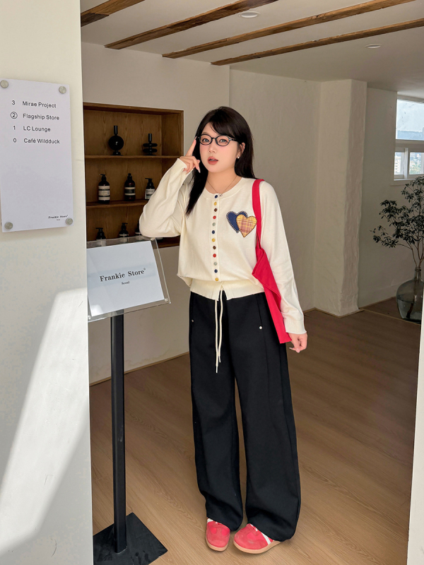 Ženski pleteni kardigan s okruglim izrezom, dugi rukav, casual japansko-korejski stil, viskoza/poliester smjesa, visokoelastična core-spun tkanina