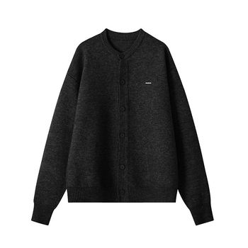 Pulover de iarnă: cardigan Slim Fit, guler rotund, mâneci lungi, amestec acrilic/poliester/nylon 48,2% / 30,7% / 21,1%