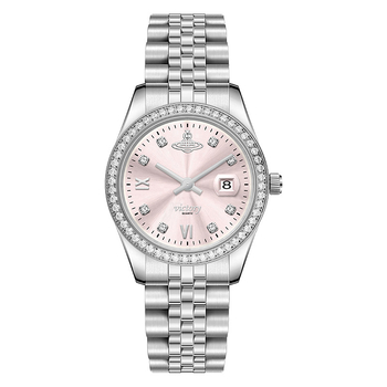 Ibso 1380 Ceas dama cu calendar, motiv planetar cu diamant, cuarț (Mișcare: cuarț; Rezistență la apă: 30m; Carcasă: metal; Curea: oțel inoxidabil; Geam: mineral întărit)