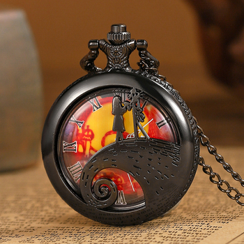 Zsebóra Alice Csodaországban motívummal – kvarc mozgás, modell 68, fém tok, spirálkorona, antik stílus