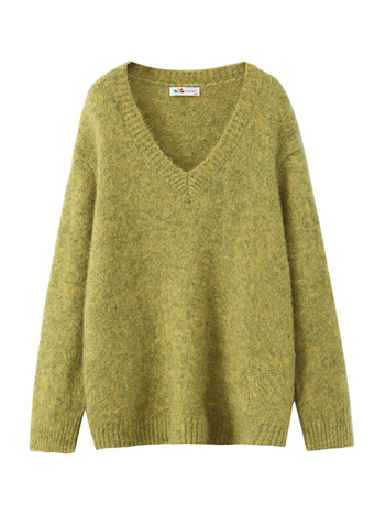 Alpaka villa segu polüestriga 50–70%, V-kaelusega, kapuutsiga, pikkade varrukatega, keskmise pikkusega, igapäevane jaapani-korea stiil