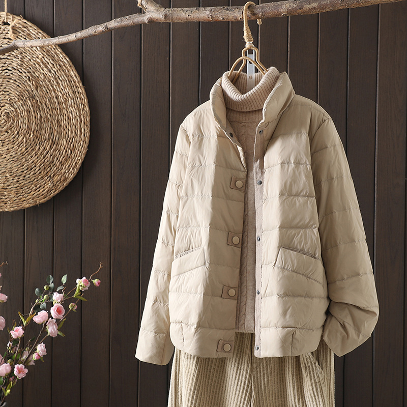 Női pamut-párnázott kabát akril töltővel, poliészter külső, normál hosszúságú, hosszú ujjú