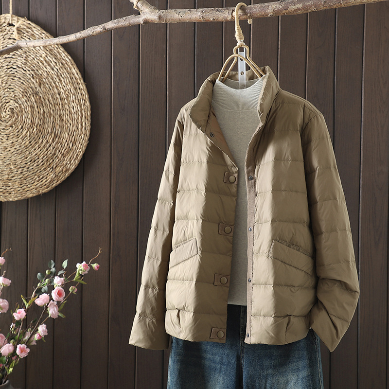 Női pamut-párnázott kabát akril töltővel, poliészter külső, normál hosszúságú, hosszú ujjú