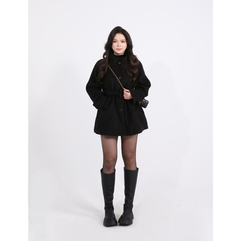 Damski kaput od chenille tkanine, proljeće 2025, kratka duljina 40–50 cm, rukavi 5/4