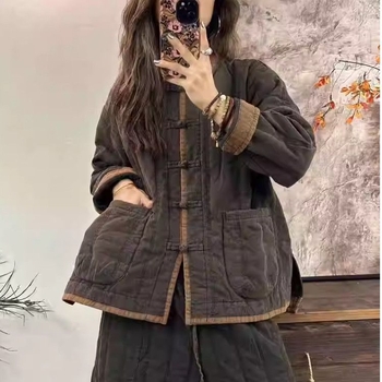 Ženski čalčani kardigan od Chenille tkanine, punjenje Silk cotton, Spandex u sastavu, polo ovratnik, ultra kratka duljina