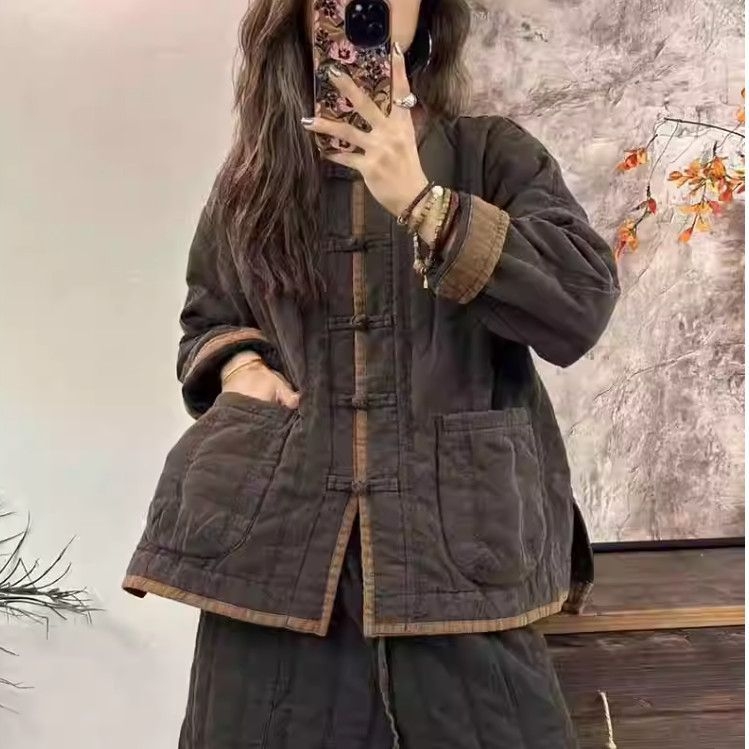 Ženski čalčani kardigan od Chenille tkanine, punjenje Silk cotton, Spandex u sastavu, polo ovratnik, ultra kratka duljina