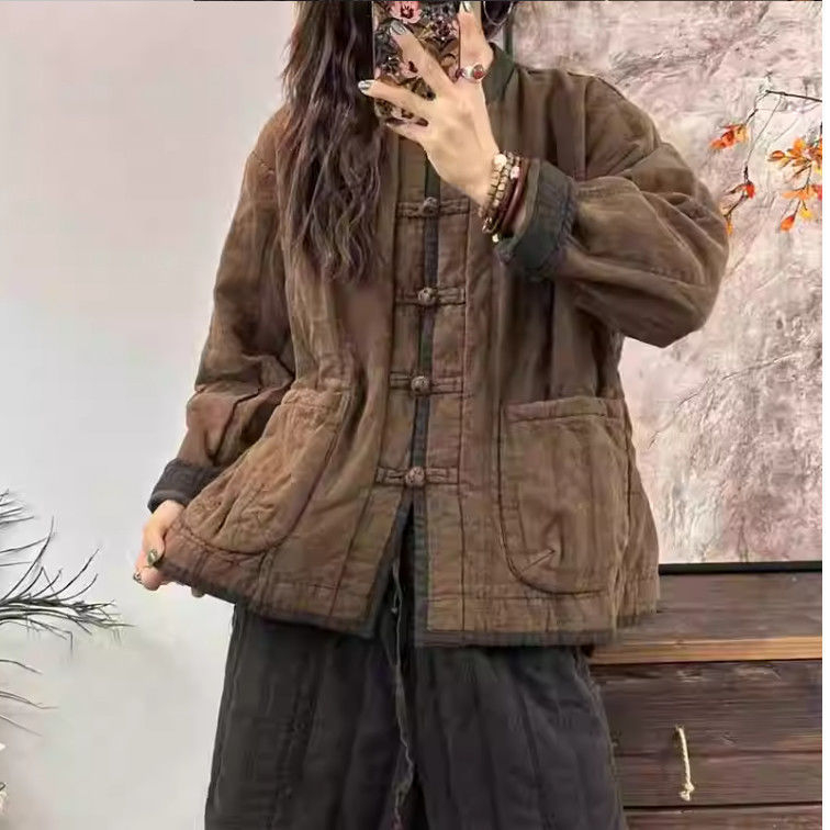 Ženski čalčani kardigan od Chenille tkanine, punjenje Silk cotton, Spandex u sastavu, polo ovratnik, ultra kratka duljina