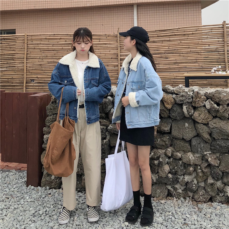 Ženska jakna od pamuka s punom izolacijom, korejskog stila, bat rukavi, rever lapel, kratka duljina