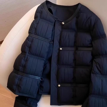 Ženska jakna od chenilla s pamučnim punilom i elastanom, polo ovratnik, bez rukava, ultra kratka duljina