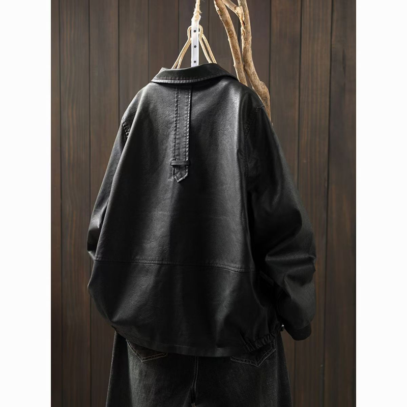 Дамско PU кожено яке, имитационна кожа, А-образна линия, квадратна яка, без ръкави, дължина 50–65 см