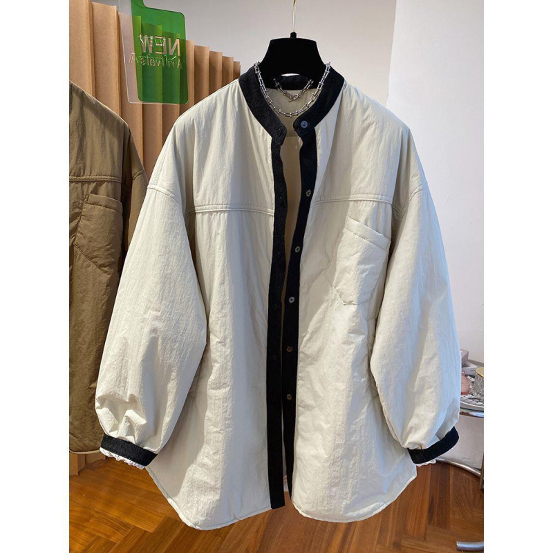 Plus-size ženski quiltani kaput s punjenjem za zimu, široka silueta (Punilo: imitacija svile i pamuka; Tkanina: chenille; Osnovni materijal: Spandex; Duljina: ultra kratka ≤40 cm; Ovratnik: polo)