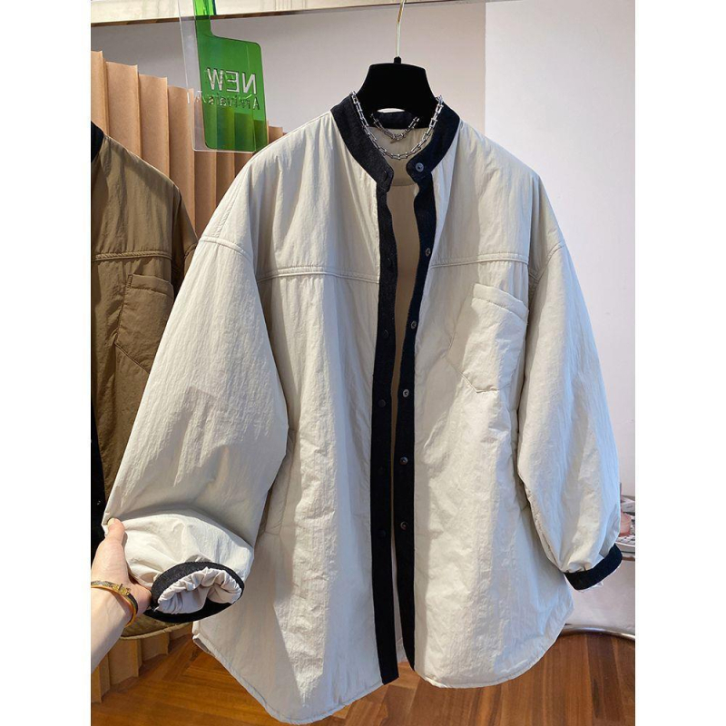 Plus-size ženski quiltani kaput s punjenjem za zimu, široka silueta (Punilo: imitacija svile i pamuka; Tkanina: chenille; Osnovni materijal: Spandex; Duljina: ultra kratka ≤40 cm; Ovratnik: polo)