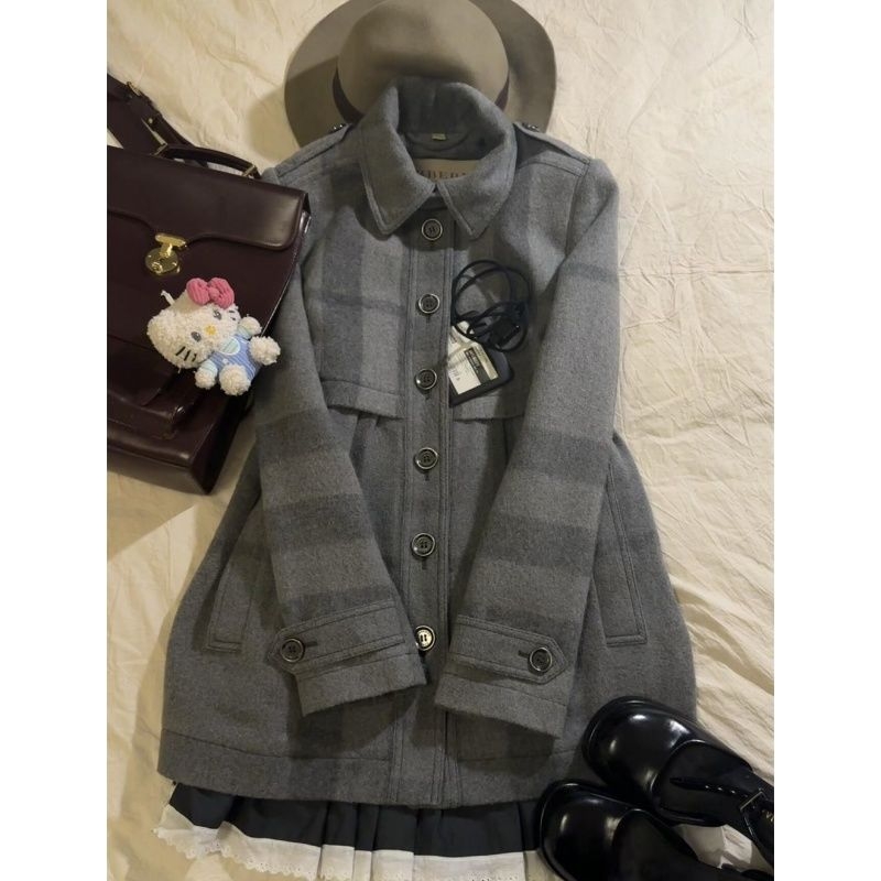 Japansko-korejski casual kardigan od Chenille, smjesa spandexa, kratka duljina, rukavi 5/4, polo ovratnik