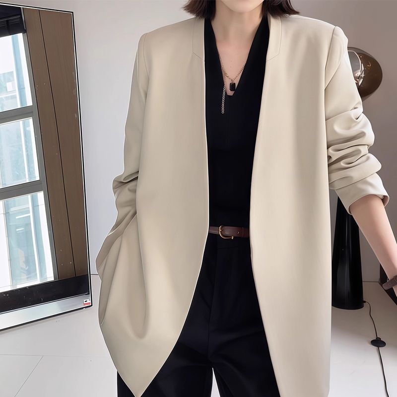 Naiste Chenille bleizer polo krae, varrukateta, 2025 kevad