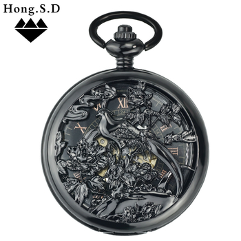 Hongshida džepni sat – mehanički mehanizam, brojčanik 46 mm, kućište od zinkove legure, debljina 12 mm, preklopni poklopac s urezanim dizajnom; retro Šangaj stil