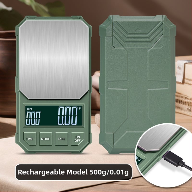 Kõrge täpsusega elektriline kohviskaal automaatse ajastusega, 2 kg maht, elektrooniline mõõtmine, toide: laadimine või AA patareid