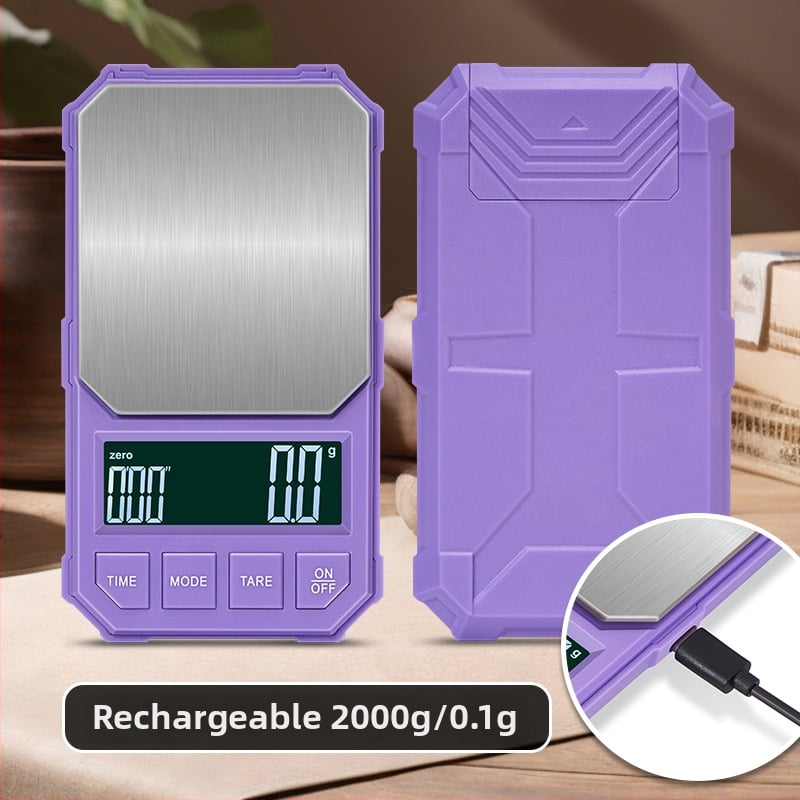 Kõrge täpsusega elektriline kohviskaal automaatse ajastusega, 2 kg maht, elektrooniline mõõtmine, toide: laadimine või AA patareid