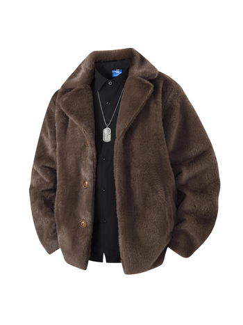 Muška jakna za jesen-zimu s kapuljom, rever tip rever, jednostruko kopčanje, bočne džepove, poliester