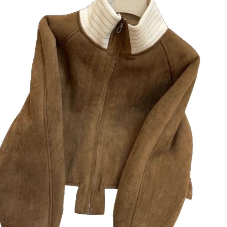 Kaput od ovčje vune s flis podstavom, dugi rukavi, stojeći ovratnik, srednje duljine