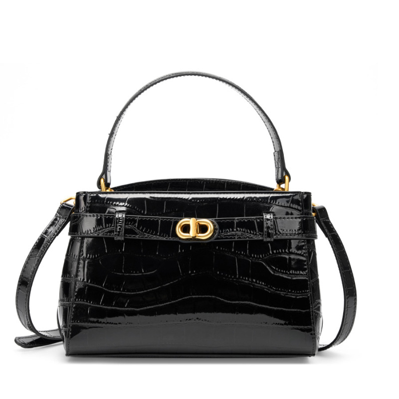 Чанта Kelly — естествена кожа, хоризонтална квадратна форма, двуслойна телешка кожа, подплата полиестер‑памук, вътрешен джоб с цип и джоб за телефон, с една презрамка, за ежедневна употреба