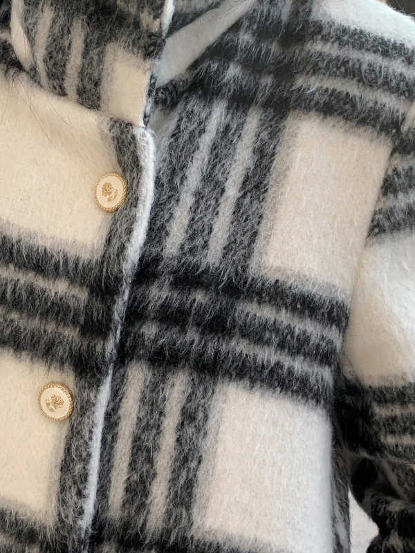 Dugi vuneni kaput s okruglim ovratnikom, uski kroj, produžena duljina, mješavina elastana