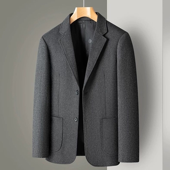 Muški kaput od corduroya, labav kroj, Flax ≤10% sadržaj, patch džepovi, jesensko svakodnevno nošenje